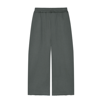 Wide Leg Raw Edge Jogger - Damen