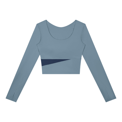 Panelled Long Sleeve T-Shirt - Damen