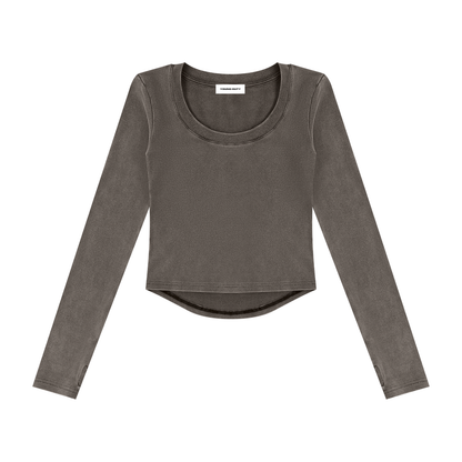 Vintage Wash Crop T-Shirt - Damen