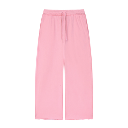 Wide Leg Raw Edge Jogger - Damen