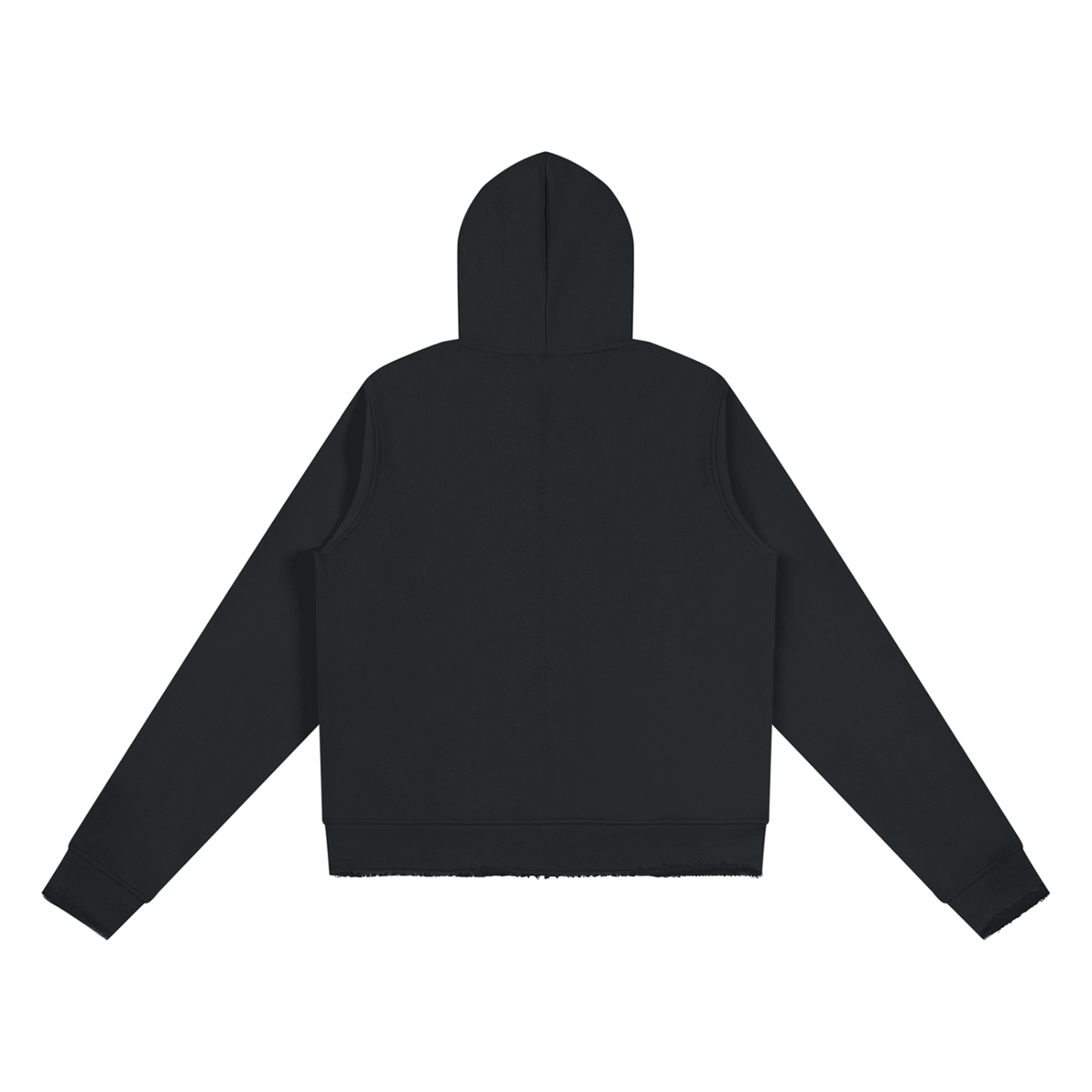 Raw Edge Full Zip Hoodie - Damen