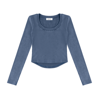 Vintage Wash Crop T-Shirt - Damen