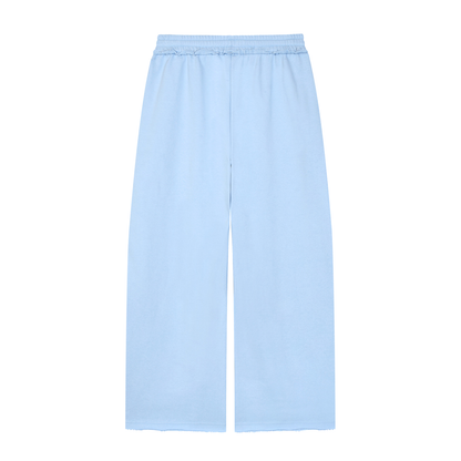 Wide Leg Raw Edge Jogger - Damen