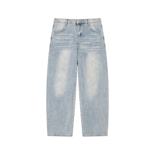 Men’s Enzyme Wash Wide Leg Jeans