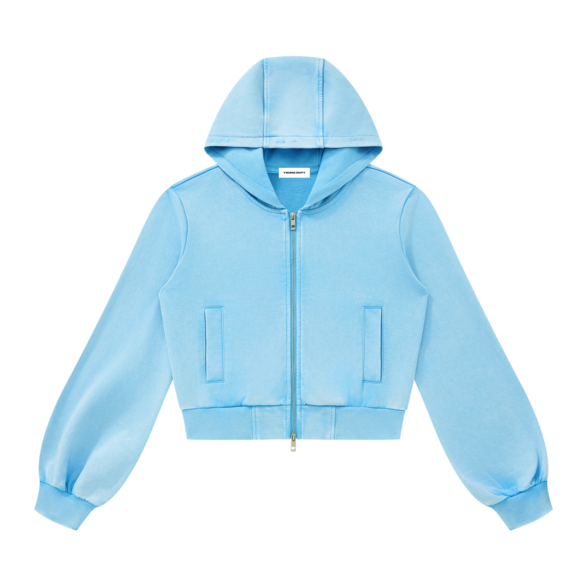 Vintage Wash Full Zip Hoodie - Damen