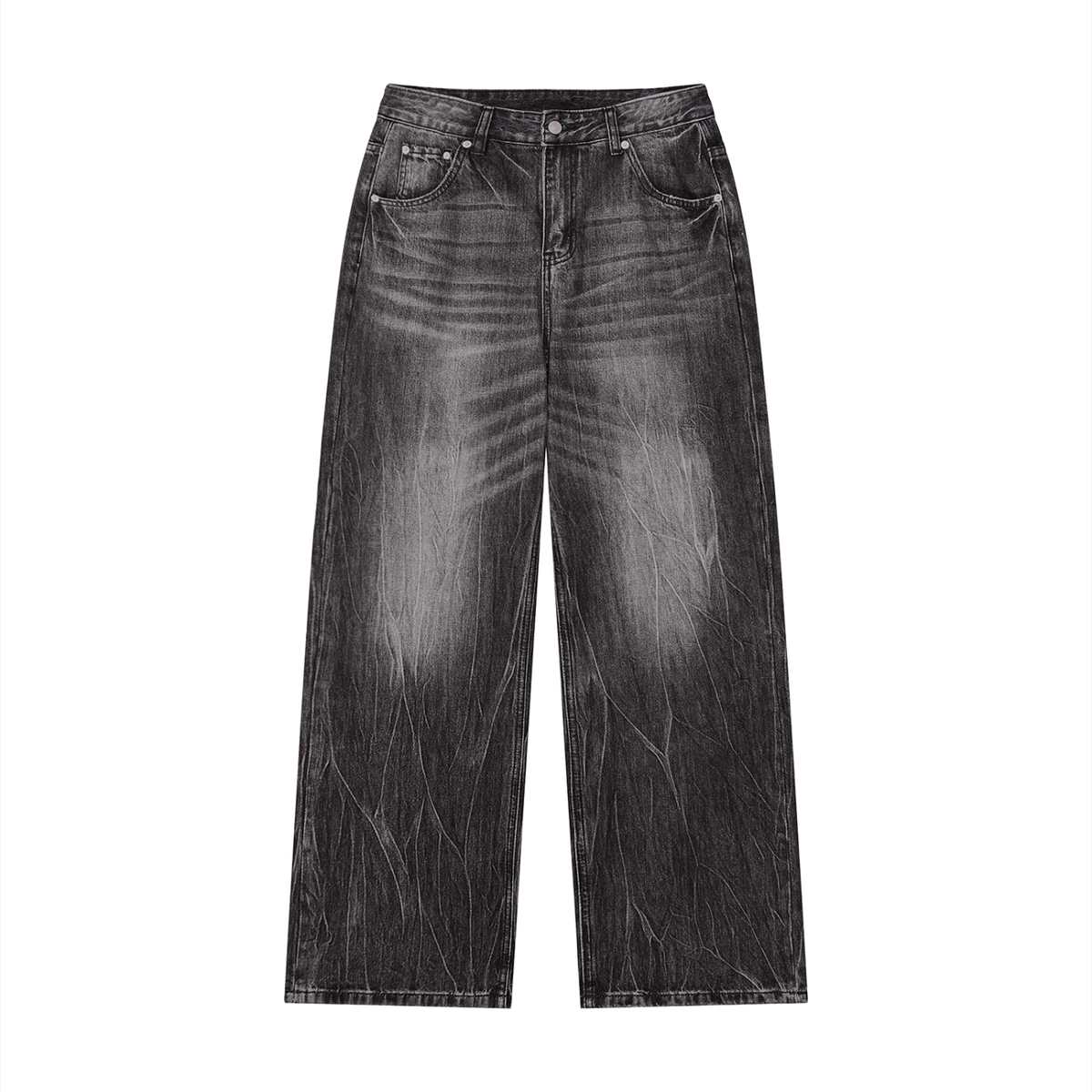 Men’s Vintage Wash Wide Leg Jeans