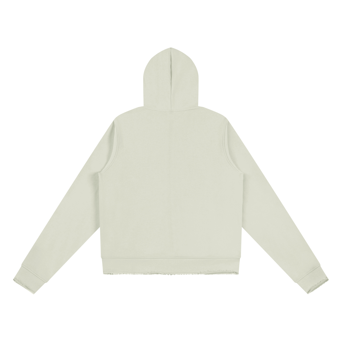Raw Edge Full Zip Hoodie - Damen