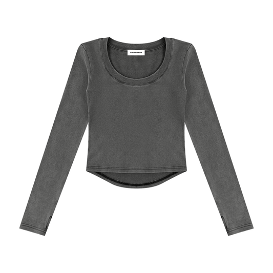Vintage Wash Crop T-Shirt - Damen