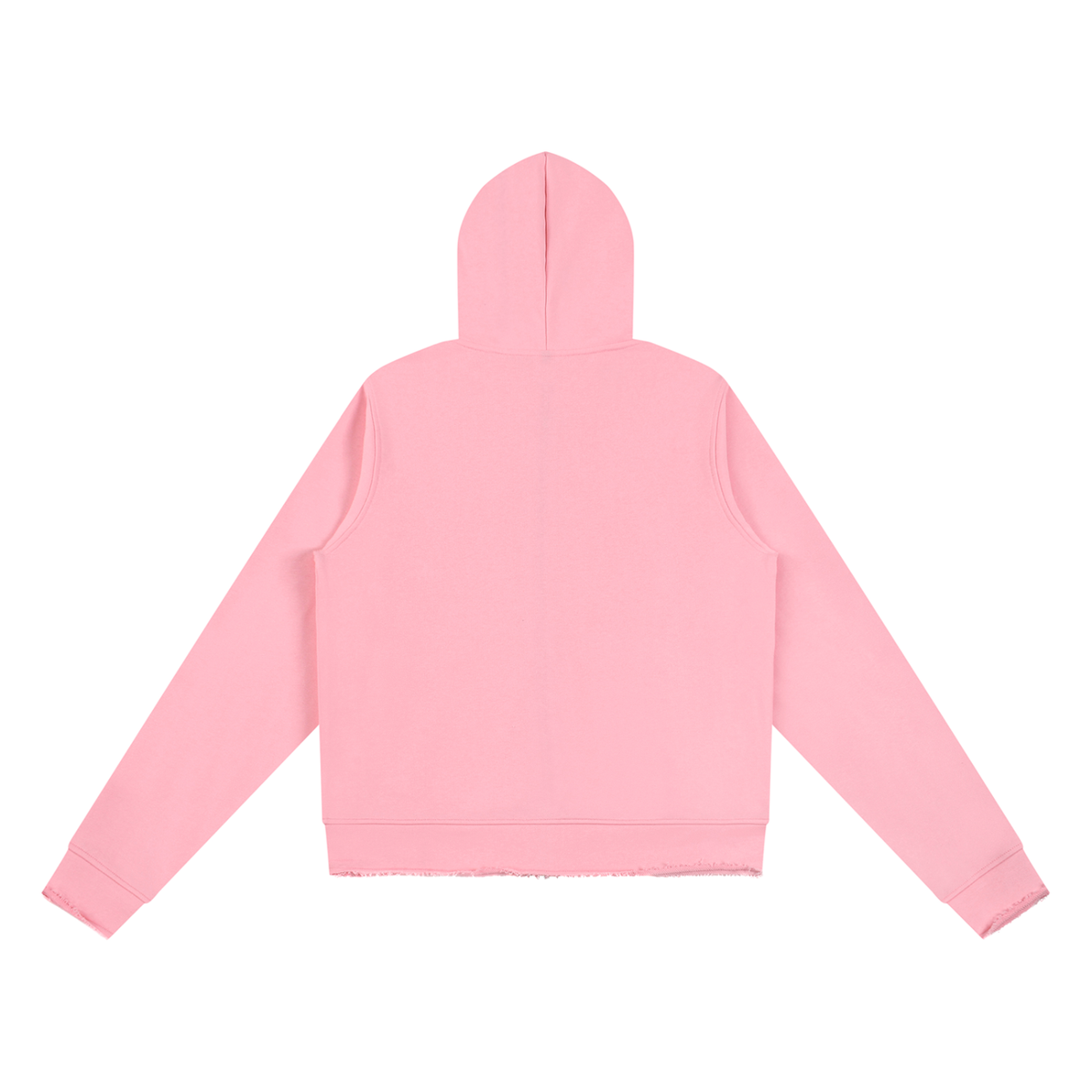 Raw Edge Full Zip Hoodie - Damen
