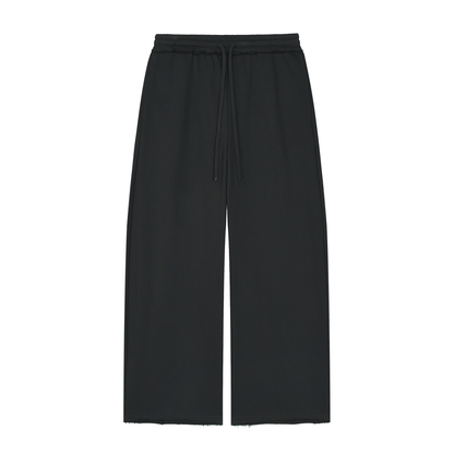 Wide Leg Raw Edge Jogger - Damen