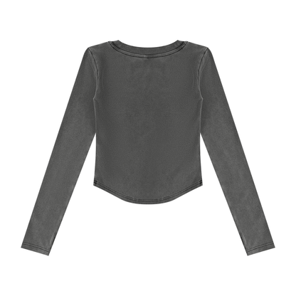 Vintage Wash Crop T-Shirt - Damen