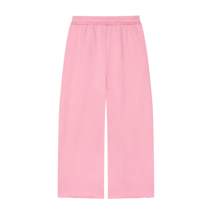 Wide Leg Raw Edge Jogger - Damen